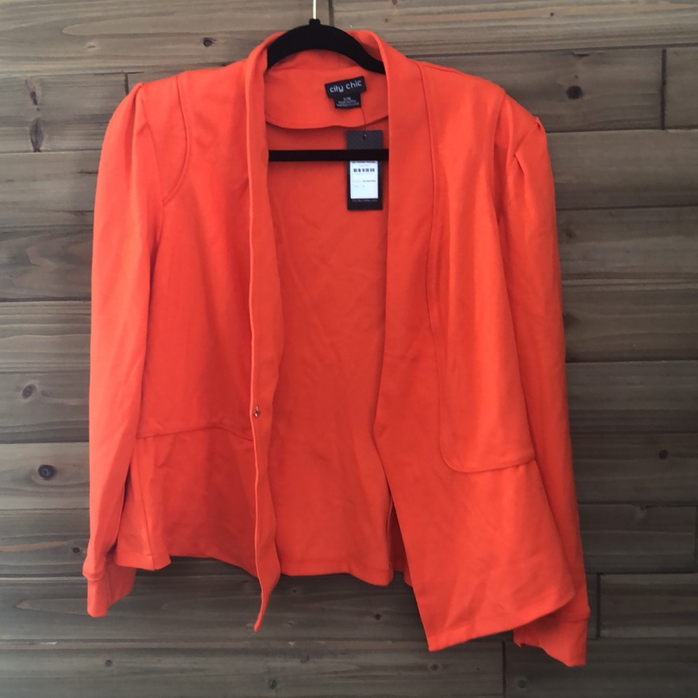 NWT City Chic Piping Praise Jacket - mandarin Size 16 - Picture 3 of 6